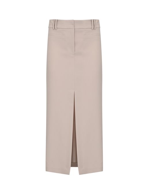 Gonna midi sartoriale in gabardina di misto viscosa Patrizia Pepe | 8G0515 A498S748